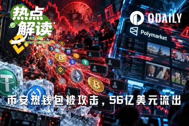 币安热钱包疑遭黑客攻击,56亿美元流出,Polymarket同日UI遭入侵